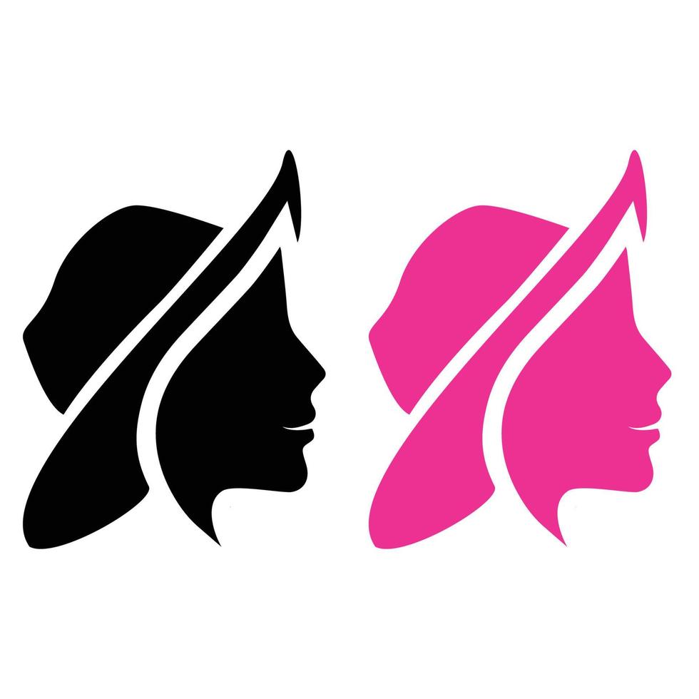 logotipo de cabello, moda, belleza y salón vector