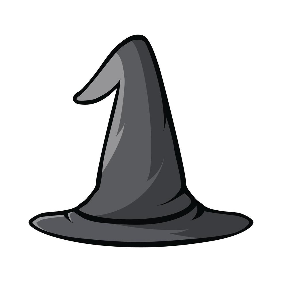 grey wizard's hat art illustration vector