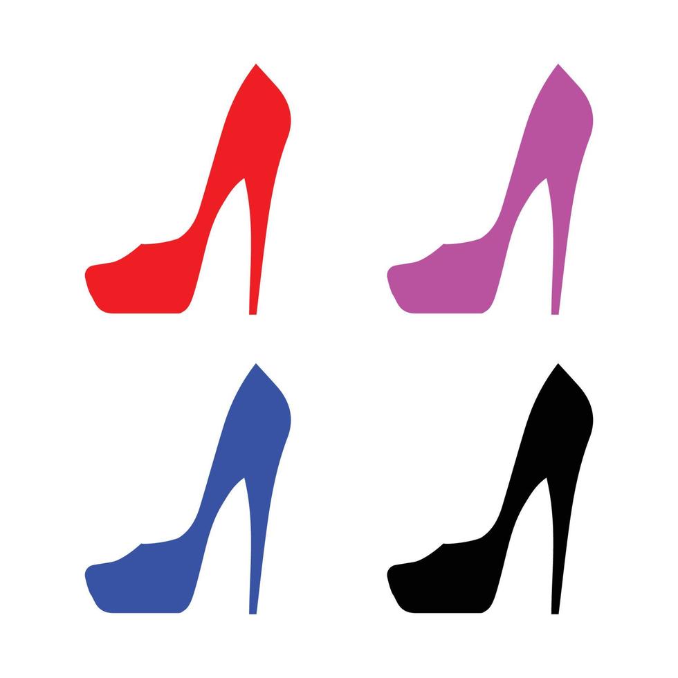 ilustración de calzado de zapatos femeninos vector