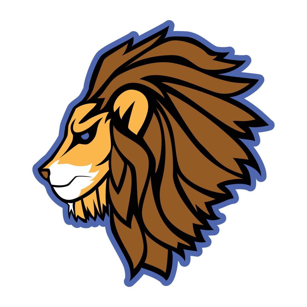 Lion Head Mascot Logo vector