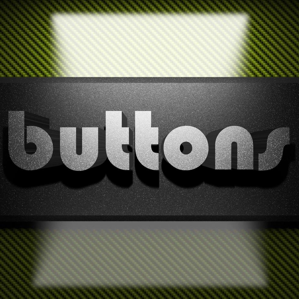 buttons word of iron on carbon photo