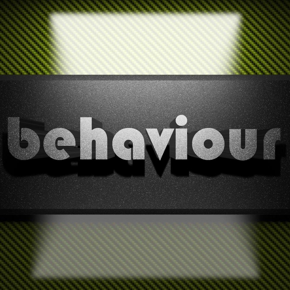 behaviour word of iron on carbon photo