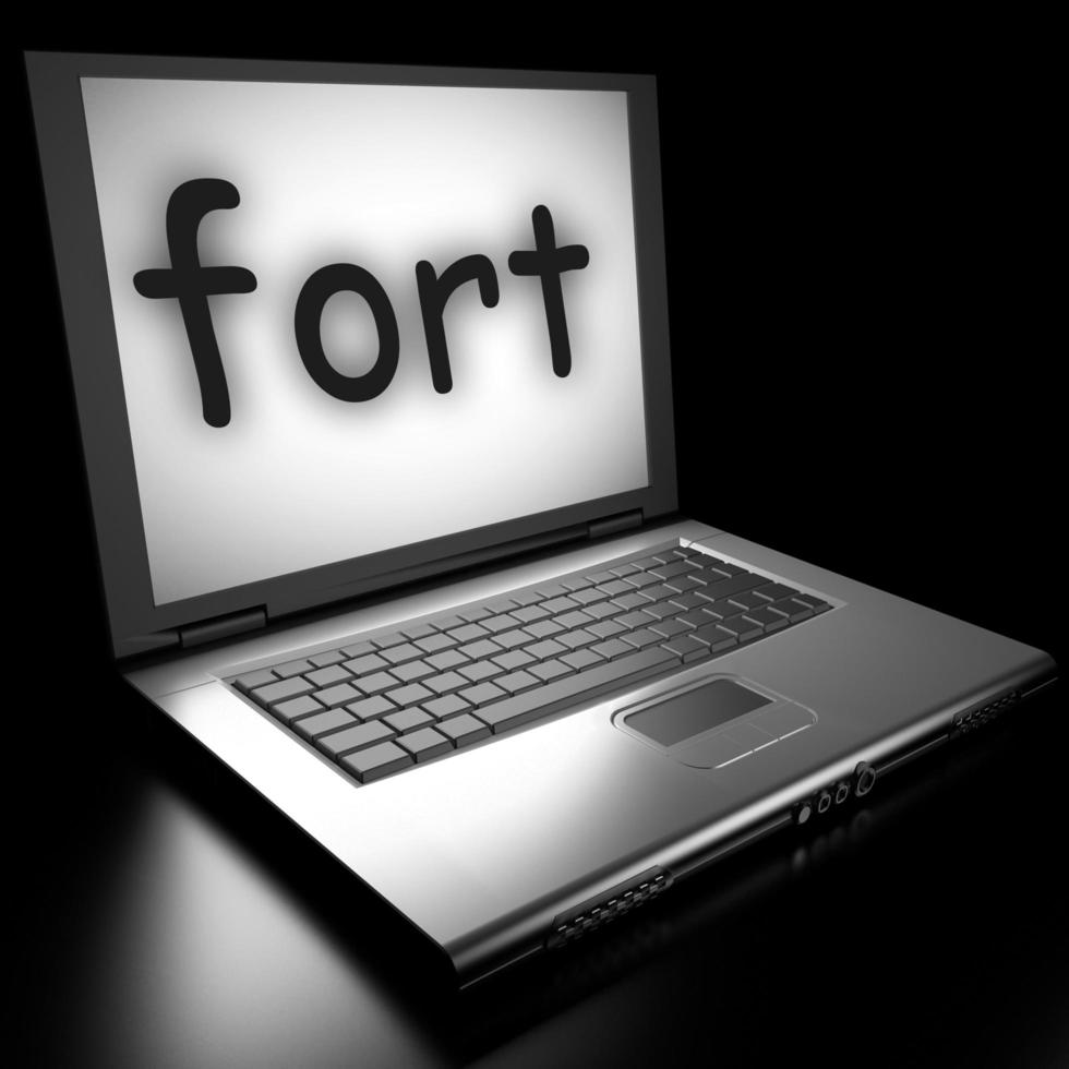 fort word on laptop photo