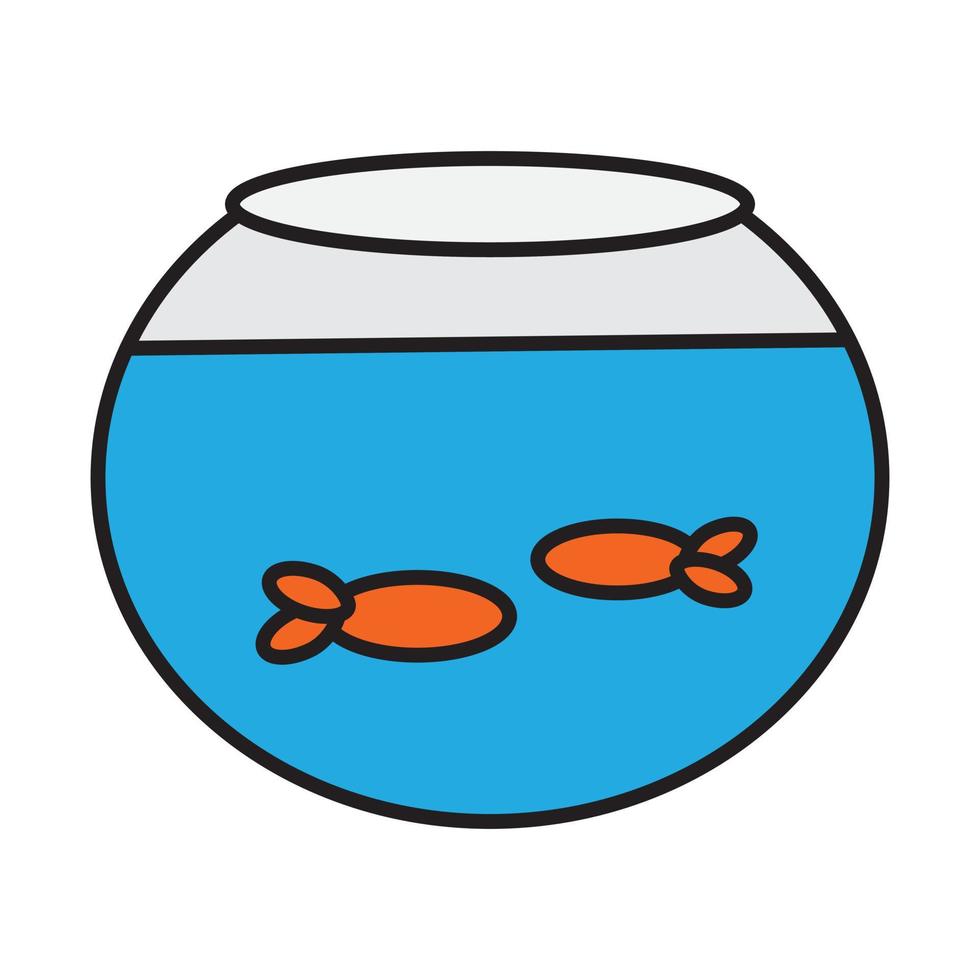 fish tank icon for website, presentation, symbol editable vector