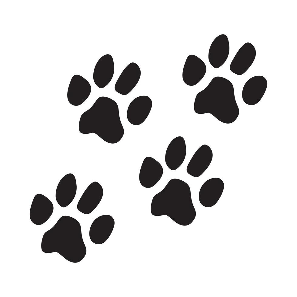 food print animal dog cat for website, presentation, symbol editable vector