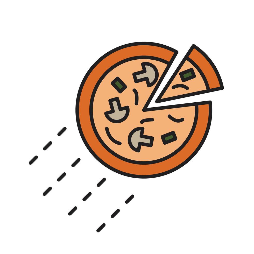 pizza delivery icon for website, symbol, presentation vector