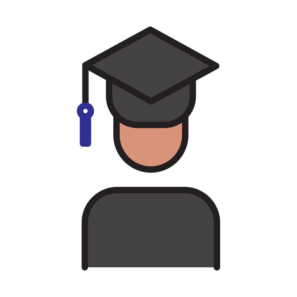 icono de graduación escolar para sitio web, presentación, símbolo vectorial editable vector