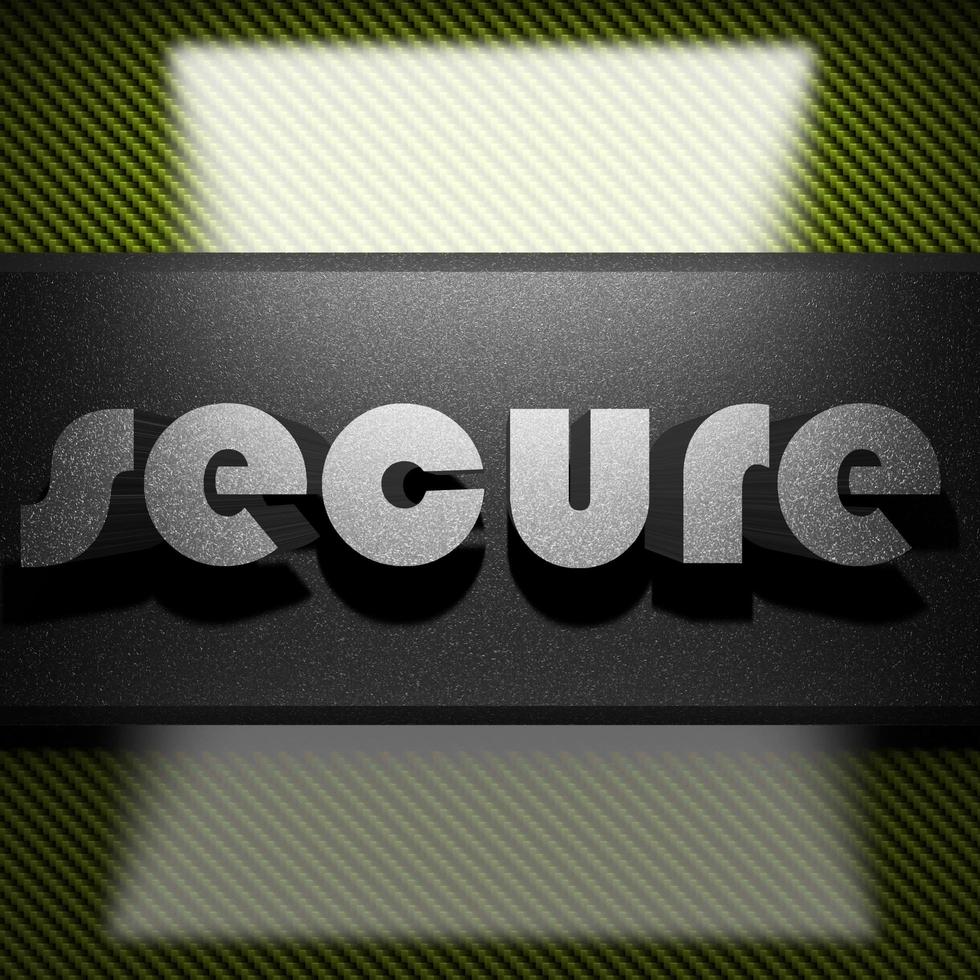 secure word of iron on carbon photo