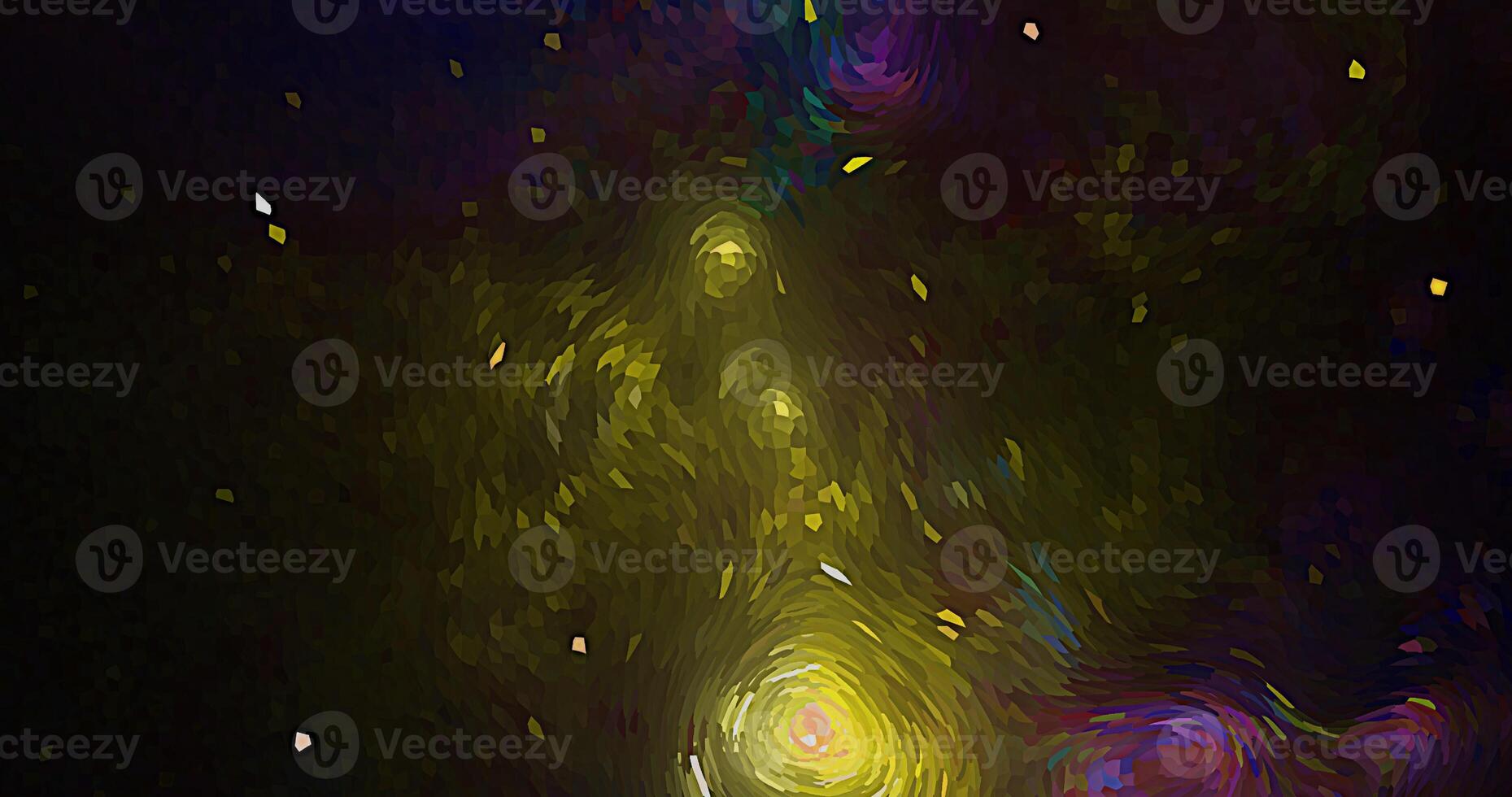 abstract light yellow space elegant blur fog universe with star and galaxy milk stardust dynamic on dark space. photo