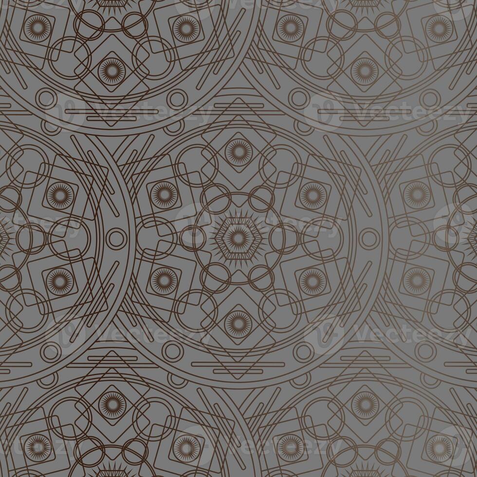 mandala gris abstracto arte ornamental de lujo pintura patrón geométrico antiguo en gris. foto