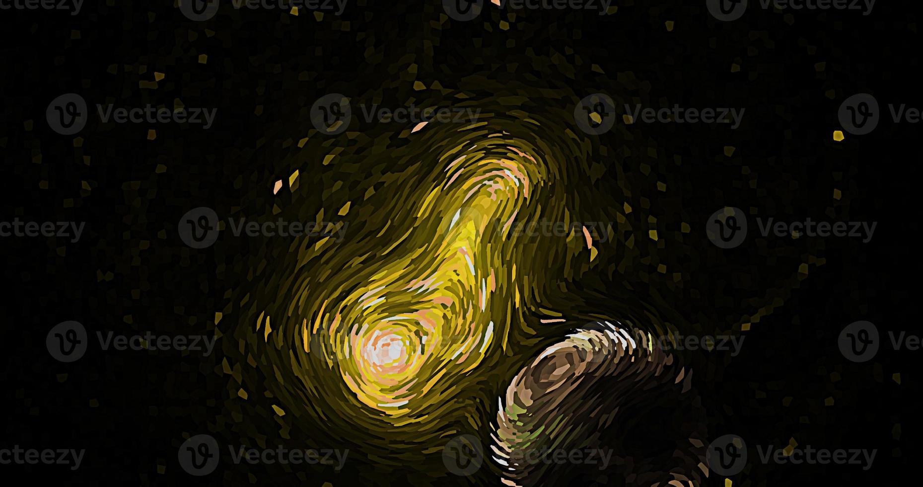 abstract light yellow space elegant blur fog universe with star and galaxy milk stardust dynamic on dark space. photo