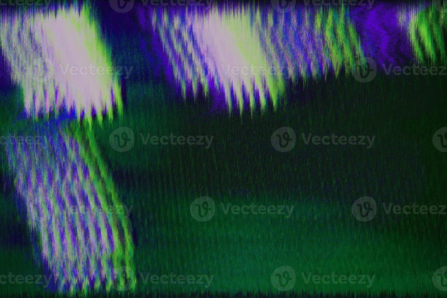 abstract green unique digital glitch holographic stains futuristic pixel noise error damage distortion pattern on glitch. photo