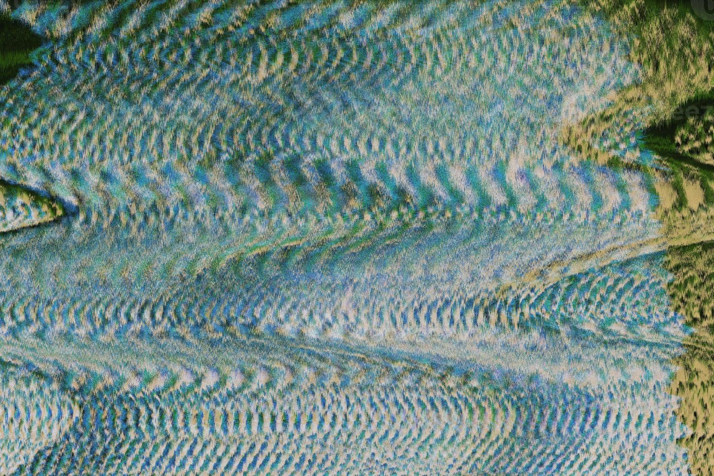 abstracto azul claro único fallo digital manchas holográficas futurista píxel ruido error daño patrón de distorsión en fallo. foto