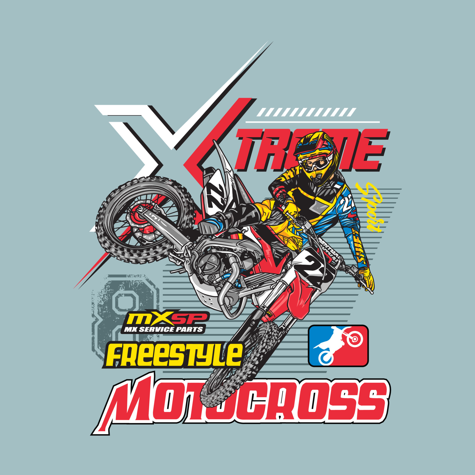 Motocross Sport Label PNG & SVG Design For T-Shirts