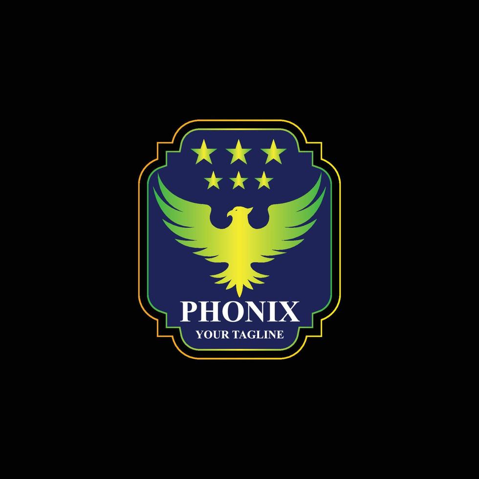 vector de símbolo de diseño de logotipo de phoenix creativo