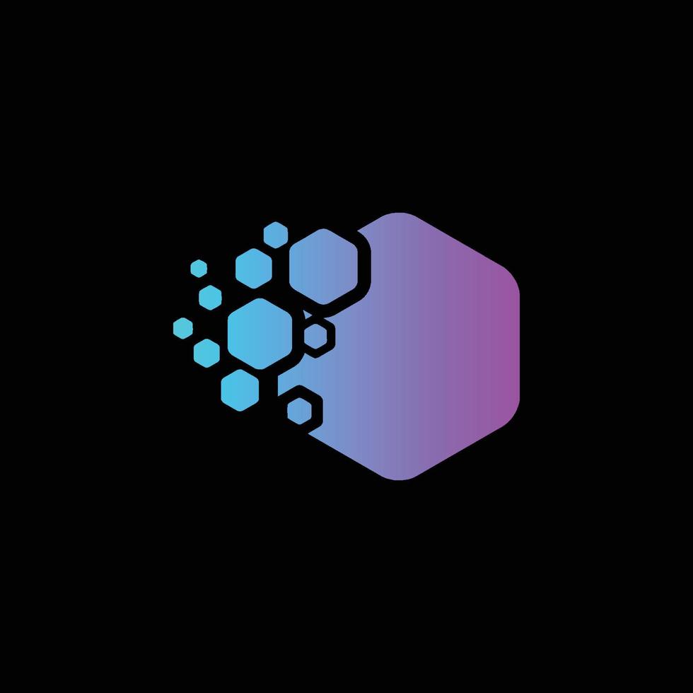 Hexagon colorful logo vector design