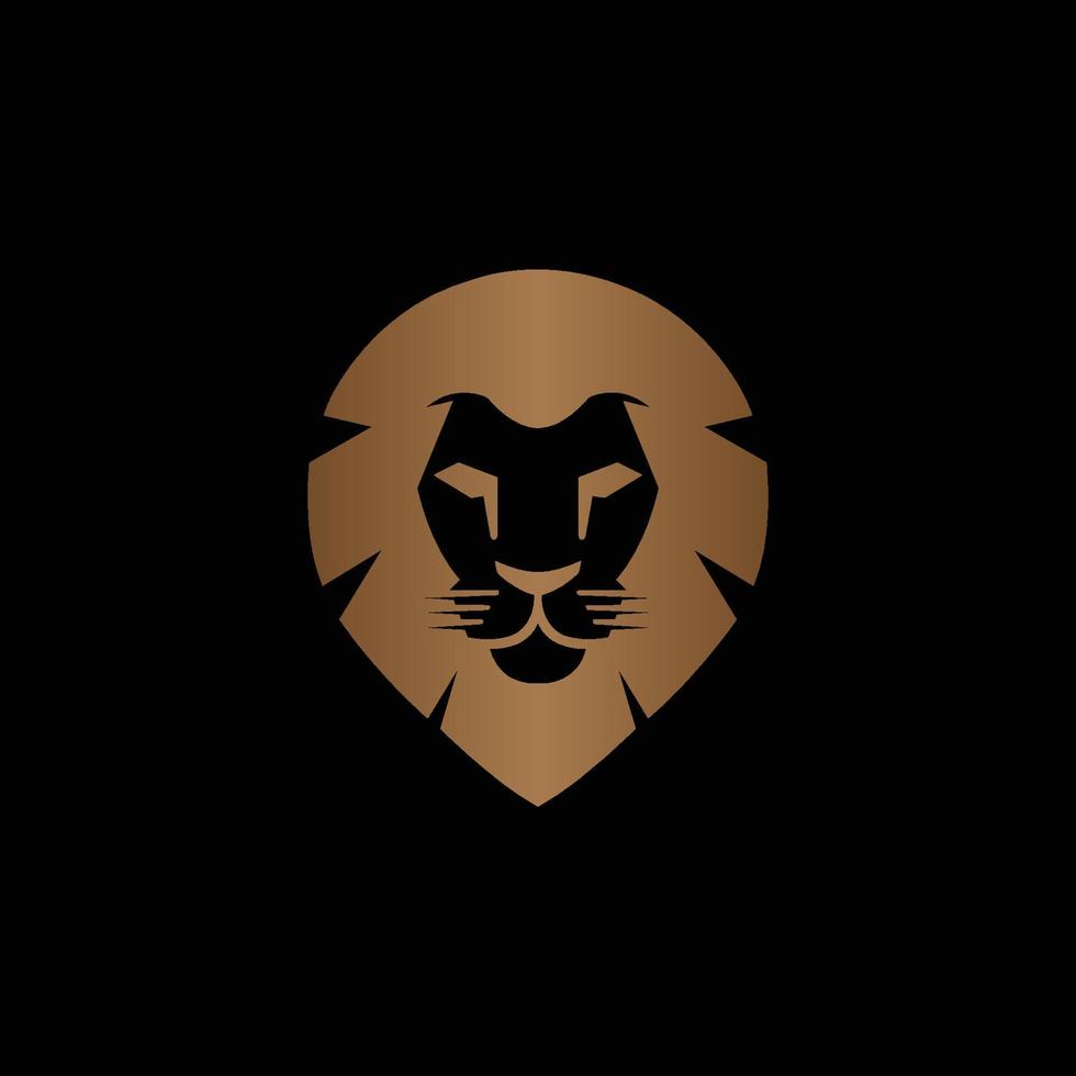 vector de logotipo de cabeza de león colorido abstracto creativo