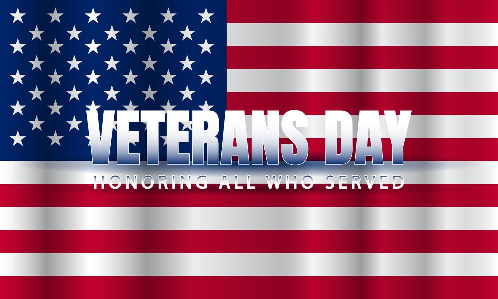 Vector illustration of Veterans Day.