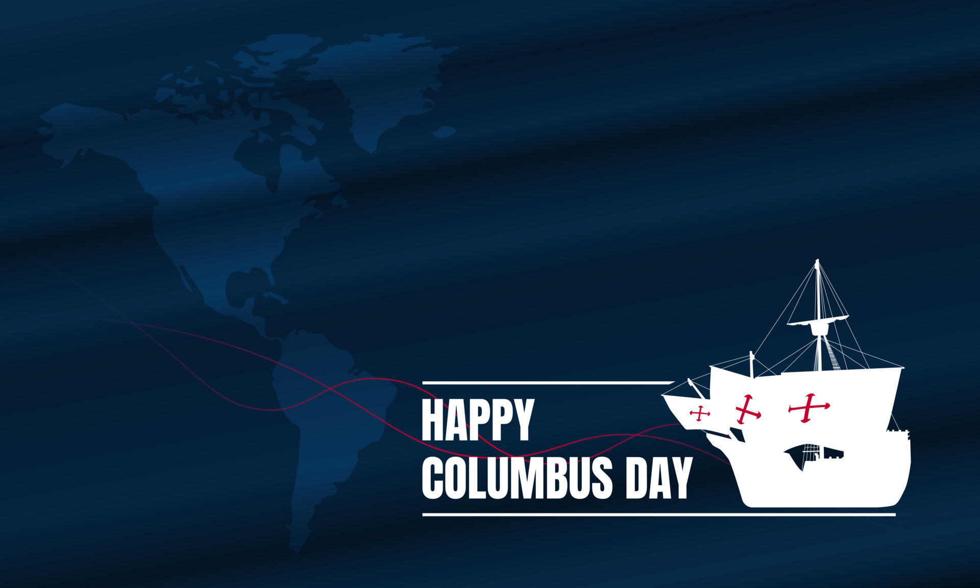 Columbus Day Background Design. We will be Closed on Columbus Day