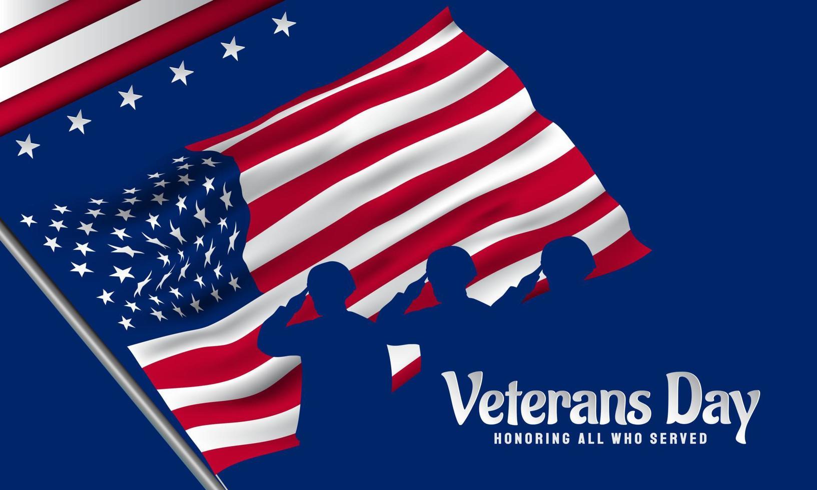 Vector illustration of Veterans Day.