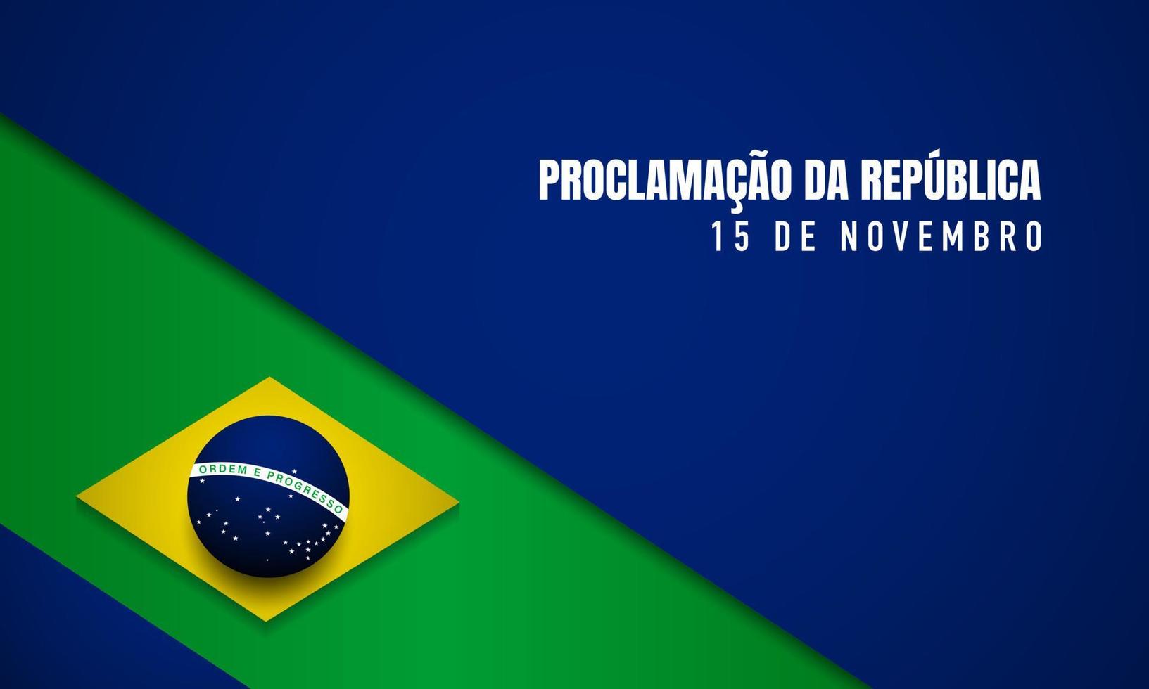 antecedentes del día de la república de brasil. ilustración vectorial vector