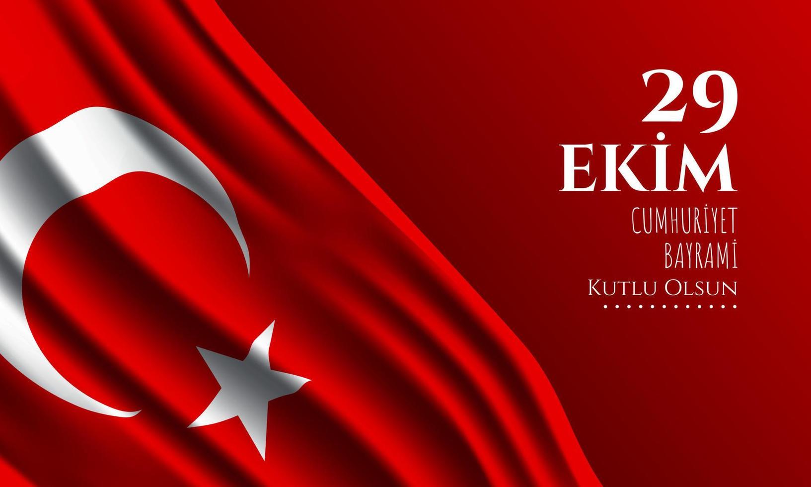 Republic Day Turkey Background. Vector Illustration