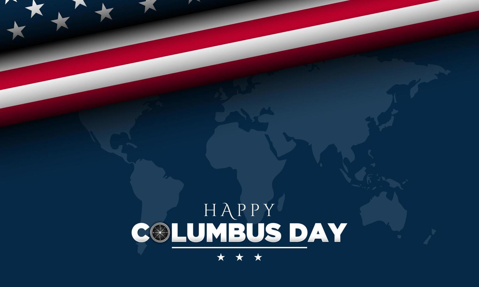 Columbus Day Background Design. Poster or Greeting Card. vector