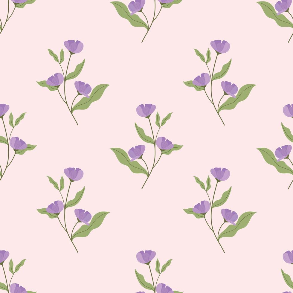 Seamless flower cartoon pattern vector