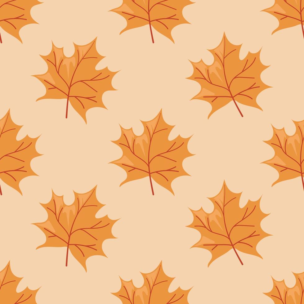 patrón de dibujos animados de otoño sin costuras vector