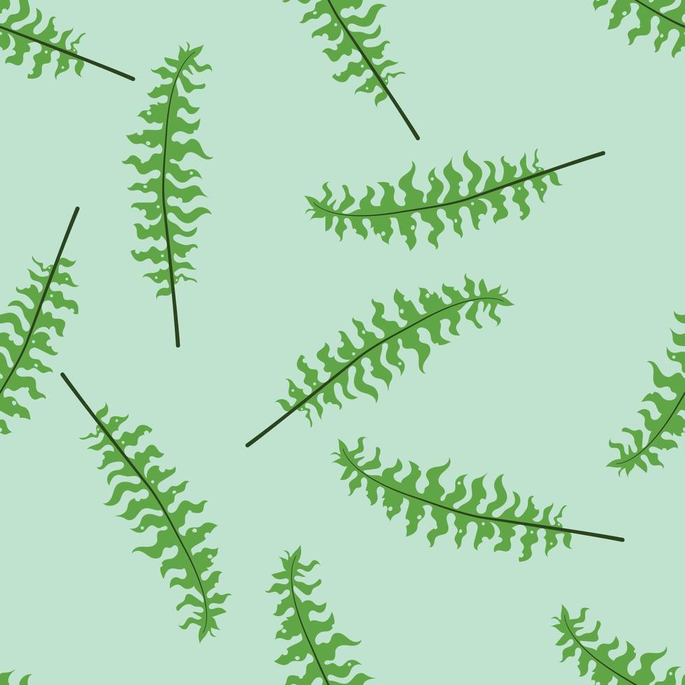 Seamless fern cartoon illustration pattern vector