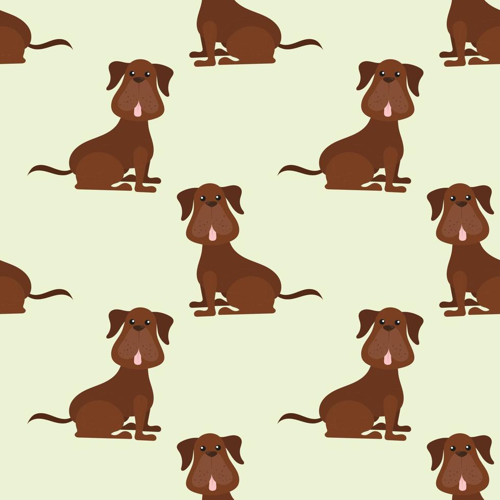 patrón de dibujos animados de perro tosa perfecta vector