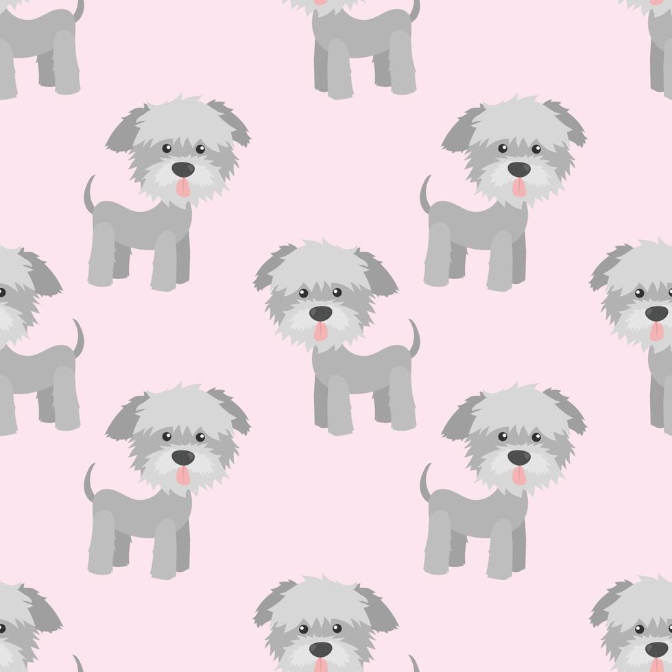 Seamless bobtail cartoon pattern vector