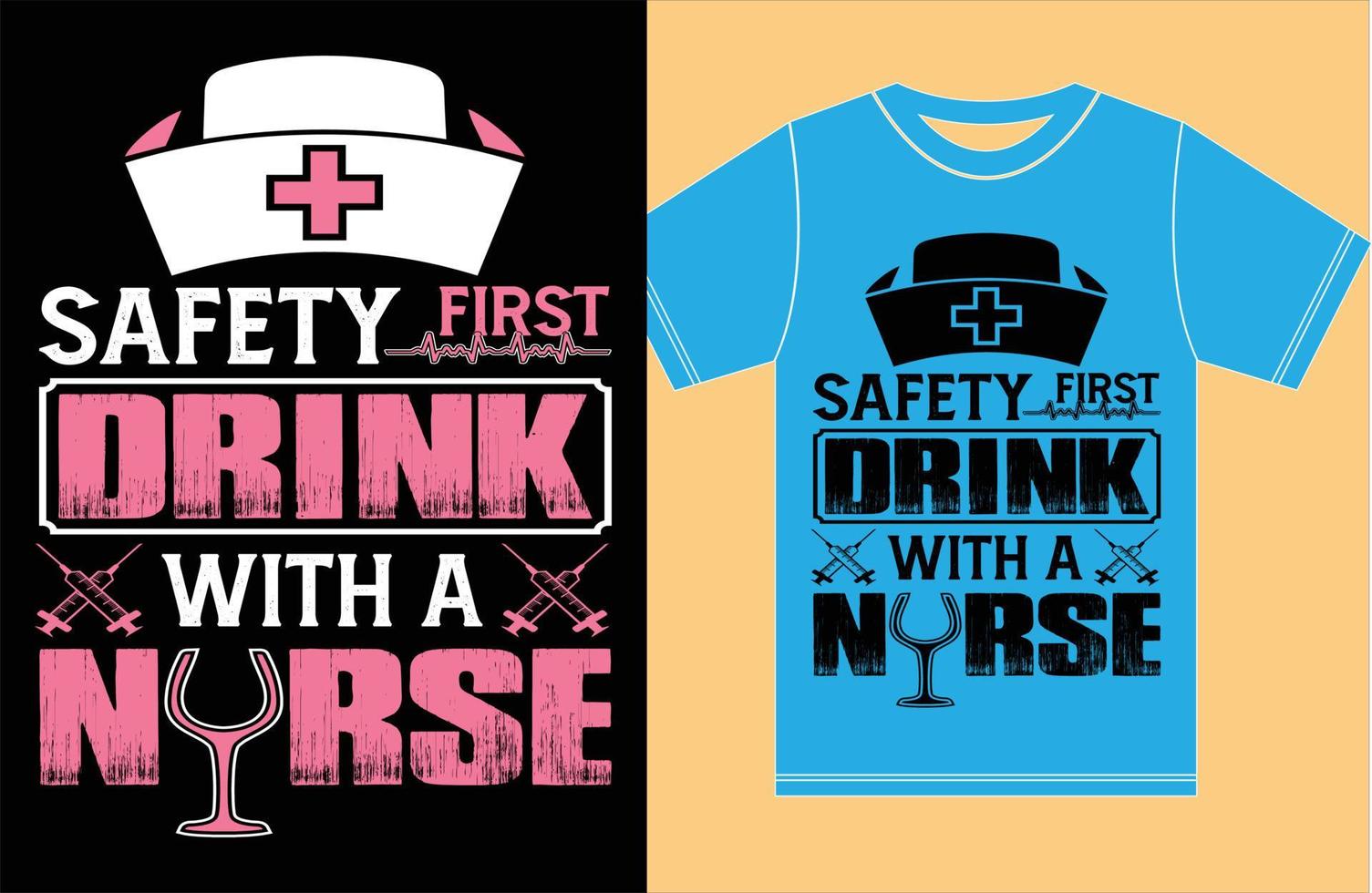 Nurse T shirt Design. vector