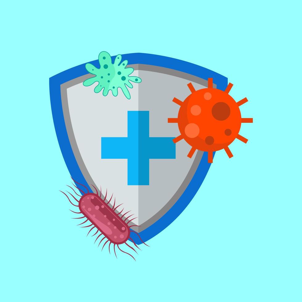 Illustration Vector Design of Health Care Protection from Virus and Bactery