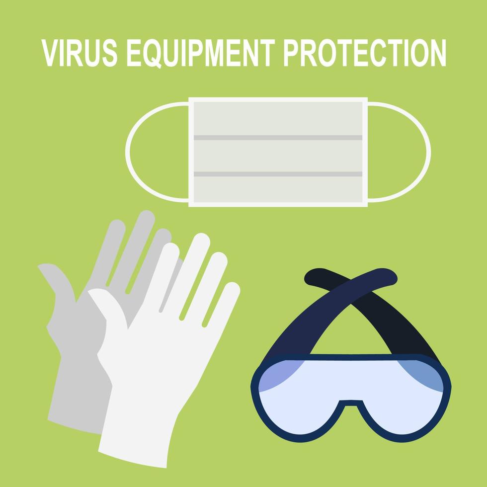 Illustration vector design of virus equipment protection