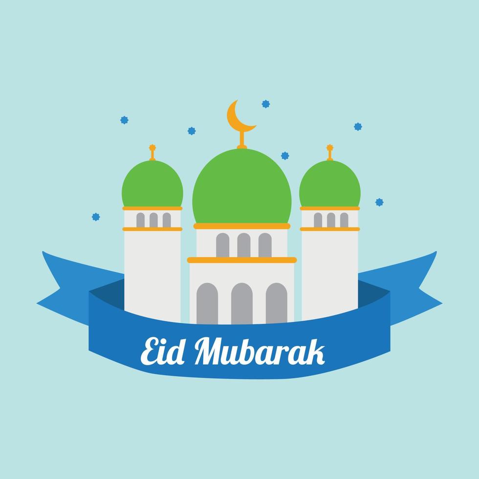 Eid Mubarak Muslim Celebration Vector Design