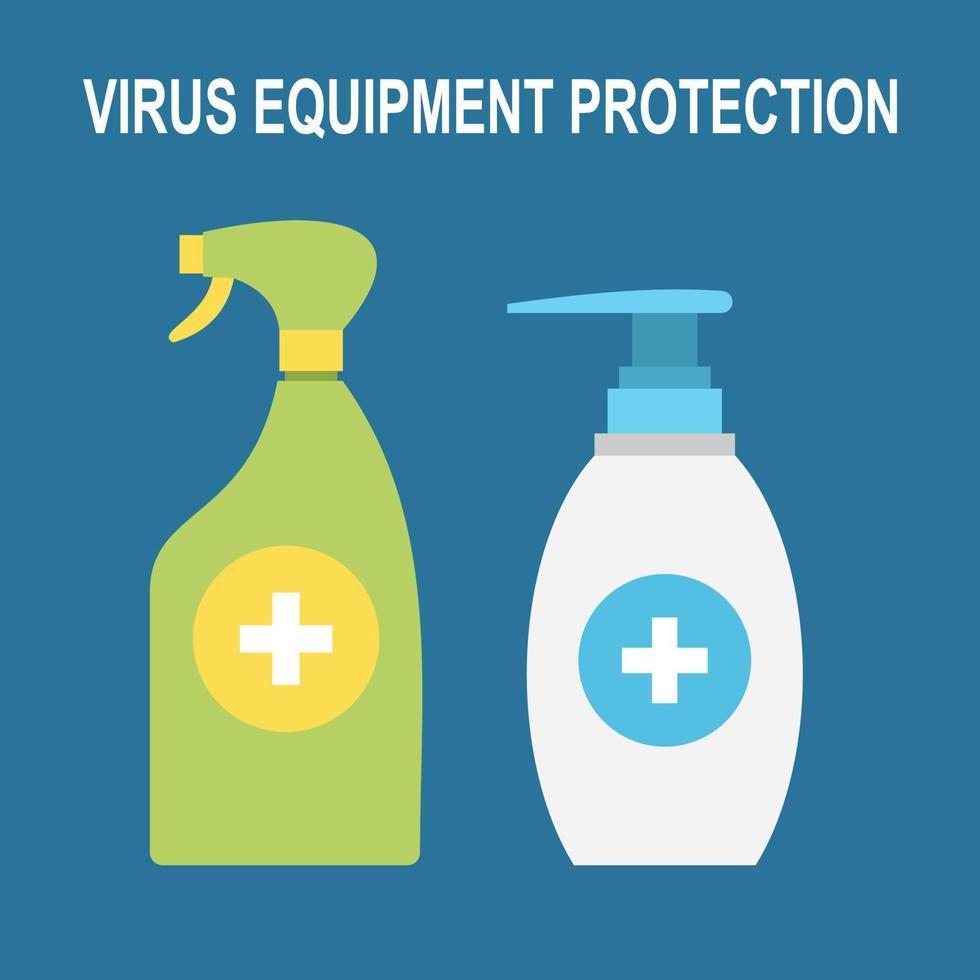Illustration Hand Sanitizer and Dis vector