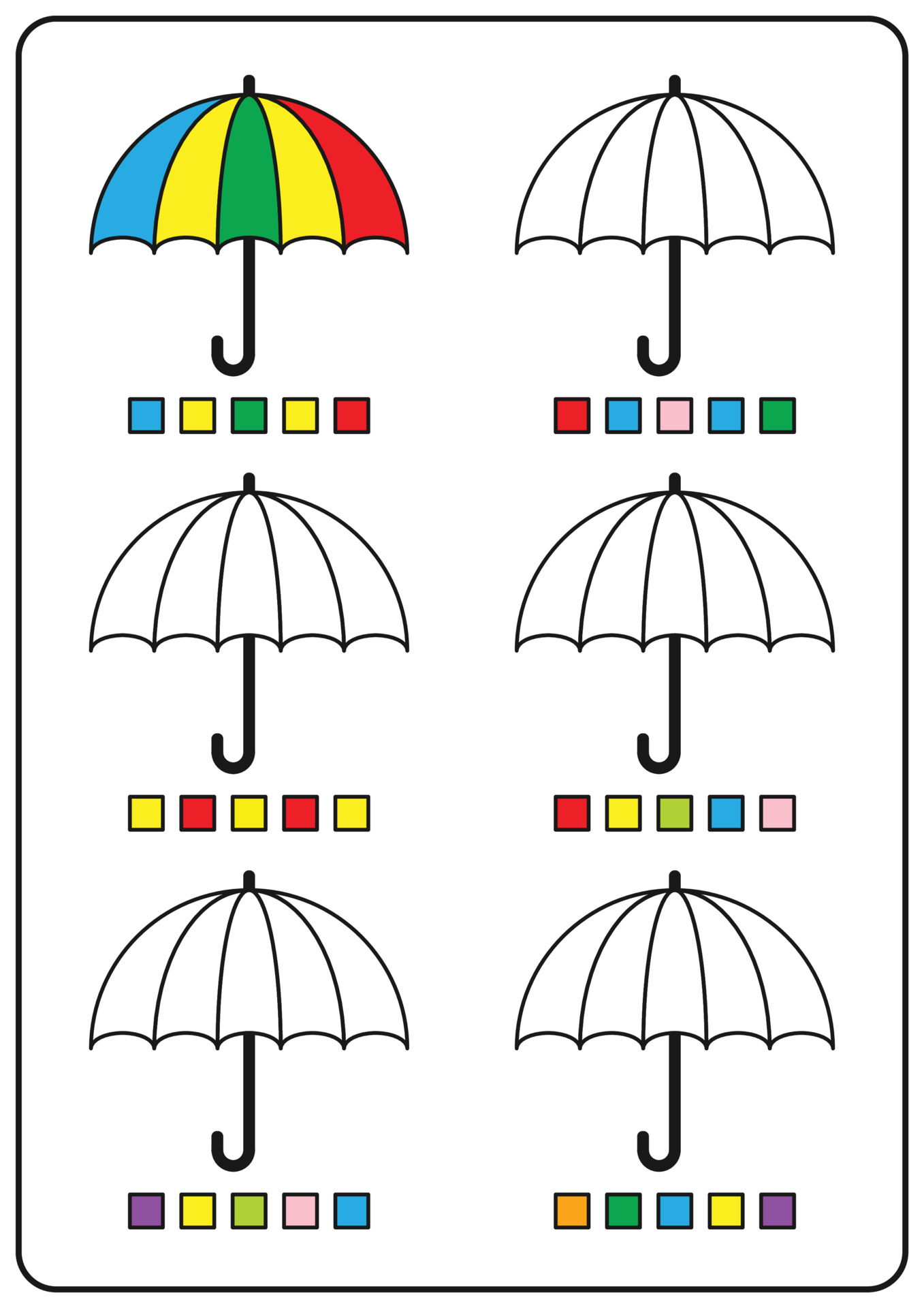 Coloring pages, educational games for children, preschool activities