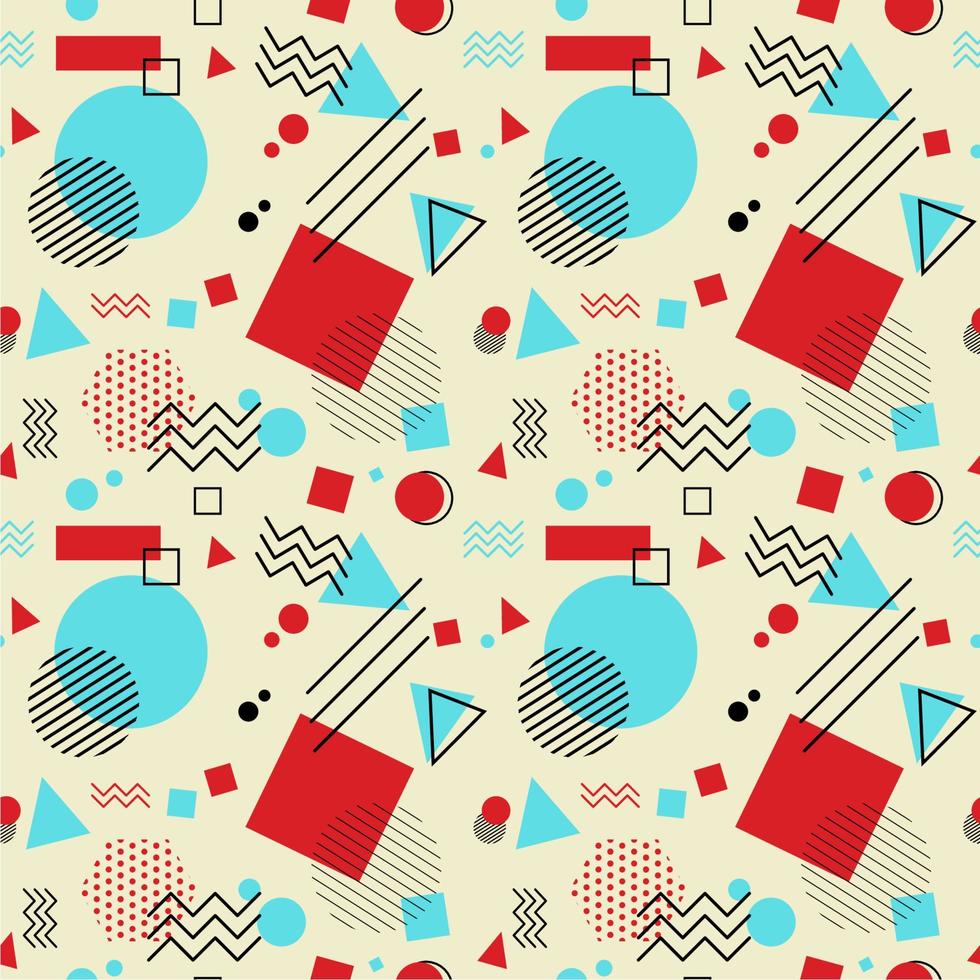 seamless pattern design composed of several shape elements vector