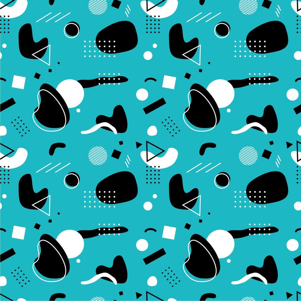 The seamless pattern design contains an attractive modern blue back style vector