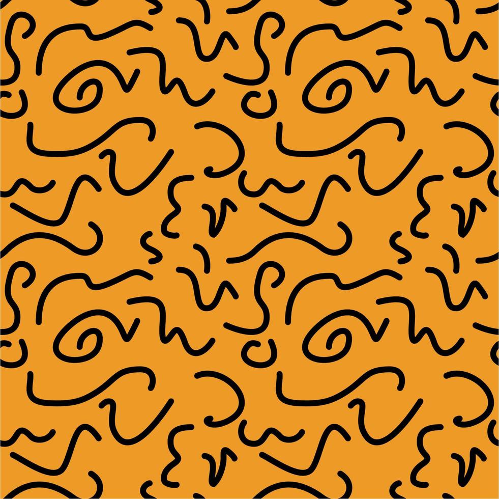 seamless pattern design striped in black and orange background vector