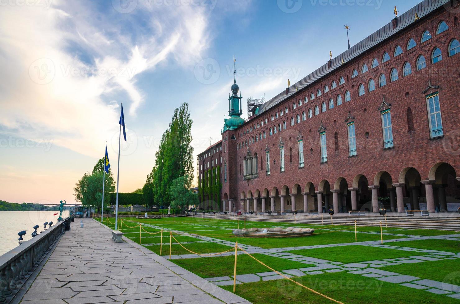 City Hall Stadshuset tower building of Municipal Council and Nobel Prize photo