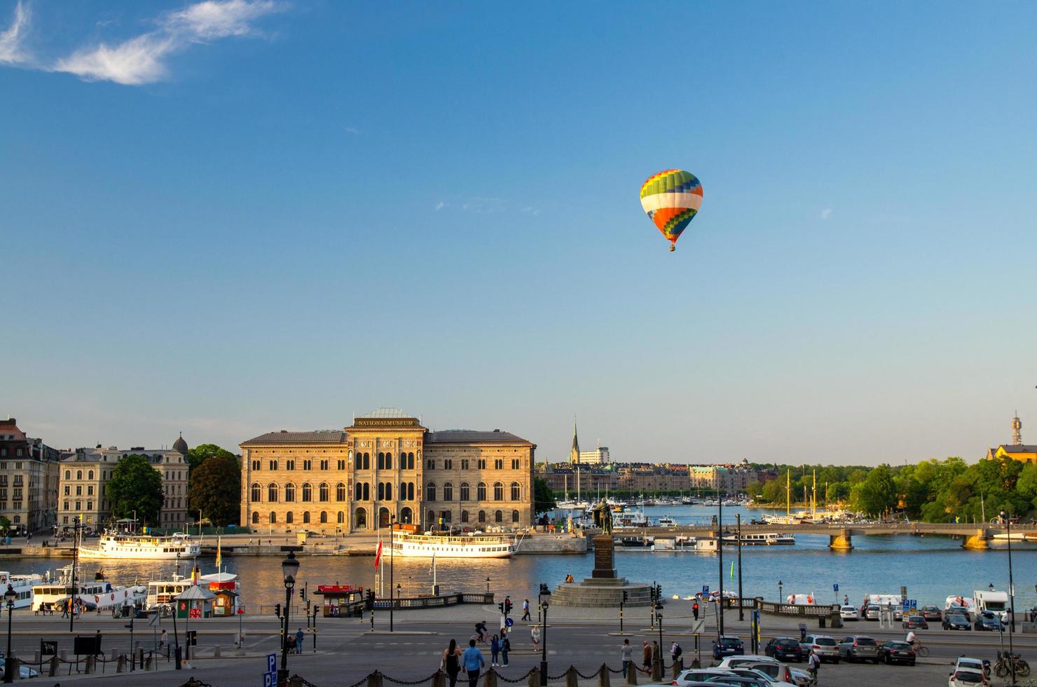 Sweden, Stockholm, May 30, 2018 National Museum of Fine Arts Nationalmuseum building on peninsula Blasieholmen in city centre photo