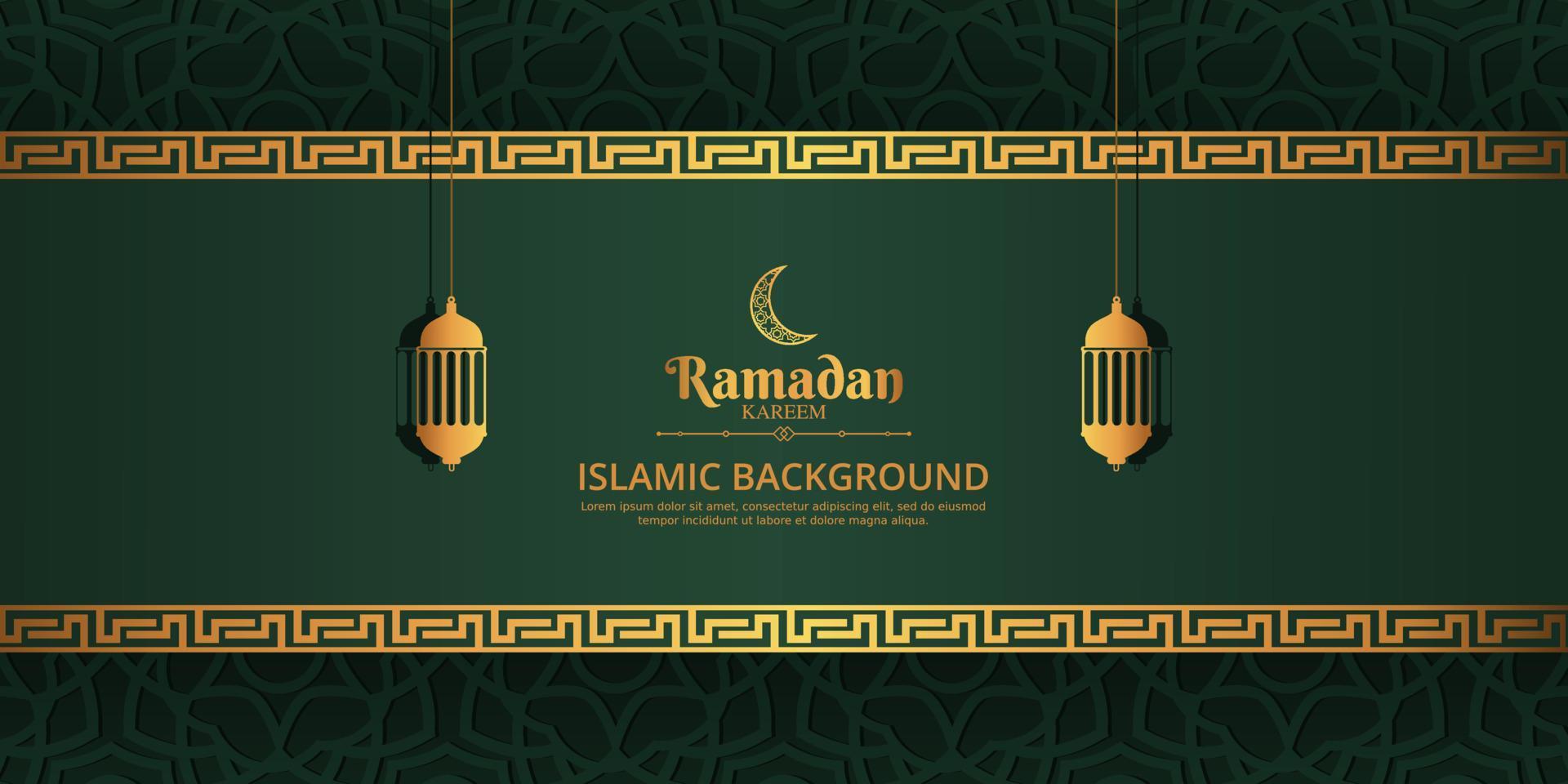 ramadan kareem y fondo islámico vector