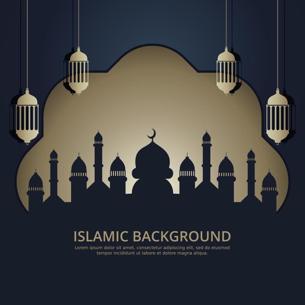 ramadan kareem and islamic background vector