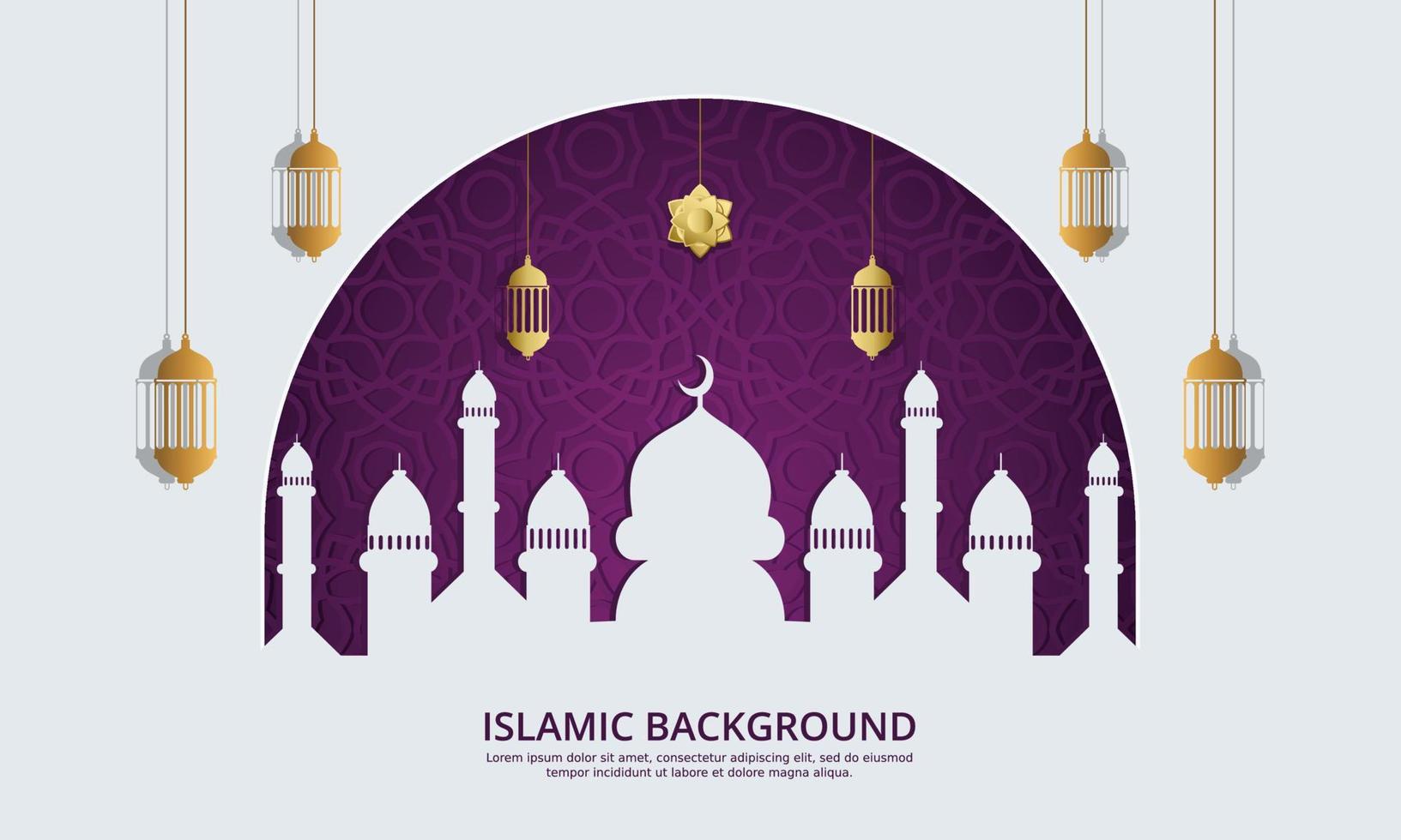 ramadan kareem and islamic background vector