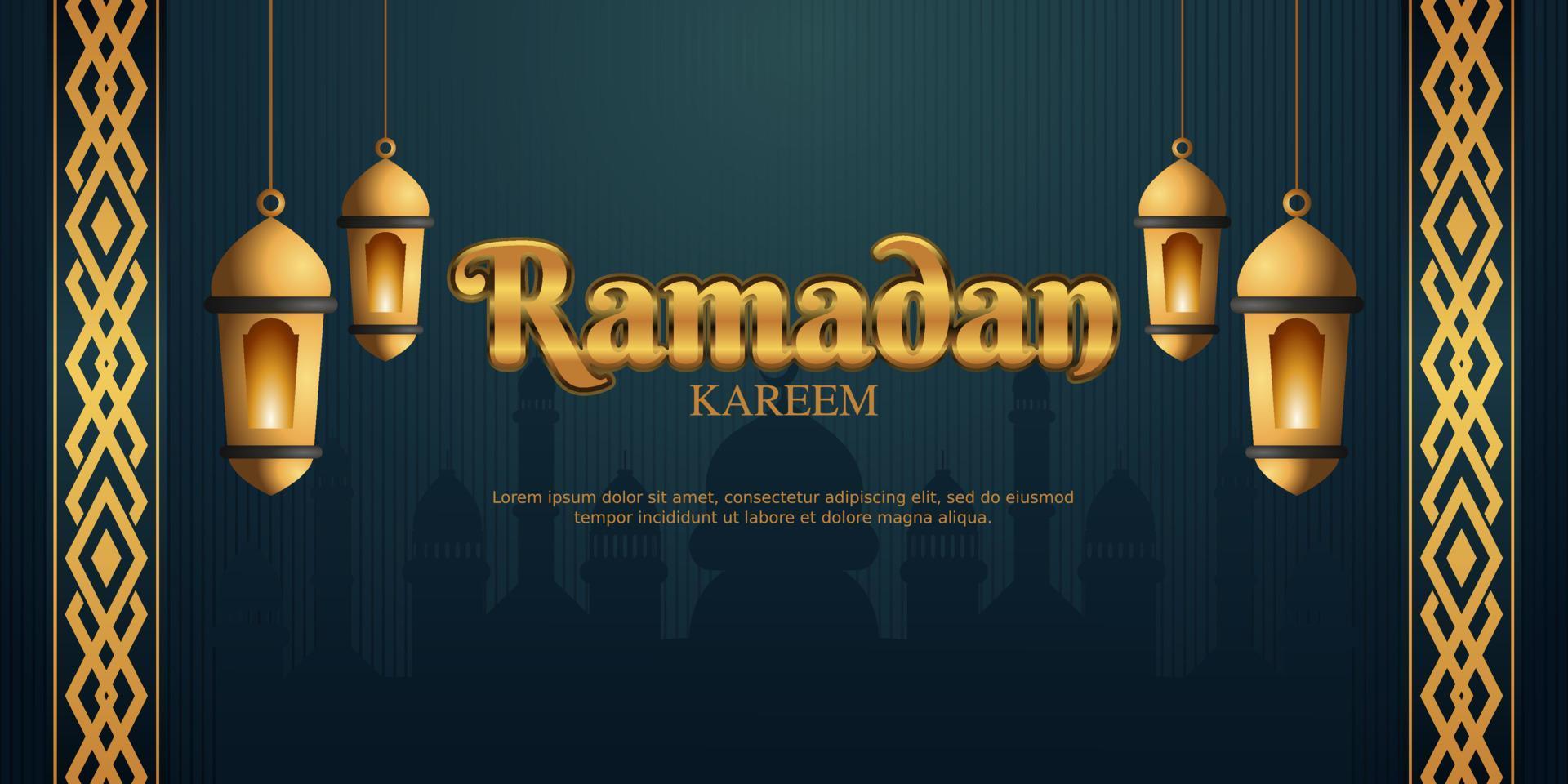 ramadan kareem y fondo islámico vector