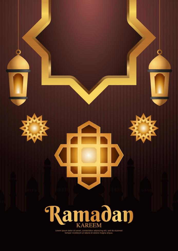 ramadan greeting card design vector