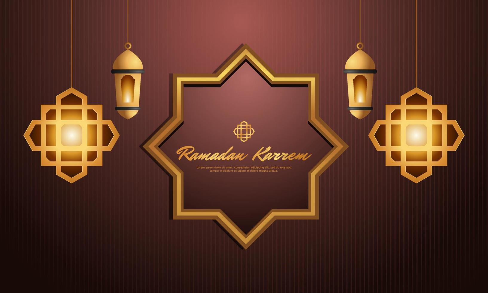 ramadan kareem and islamic background vector