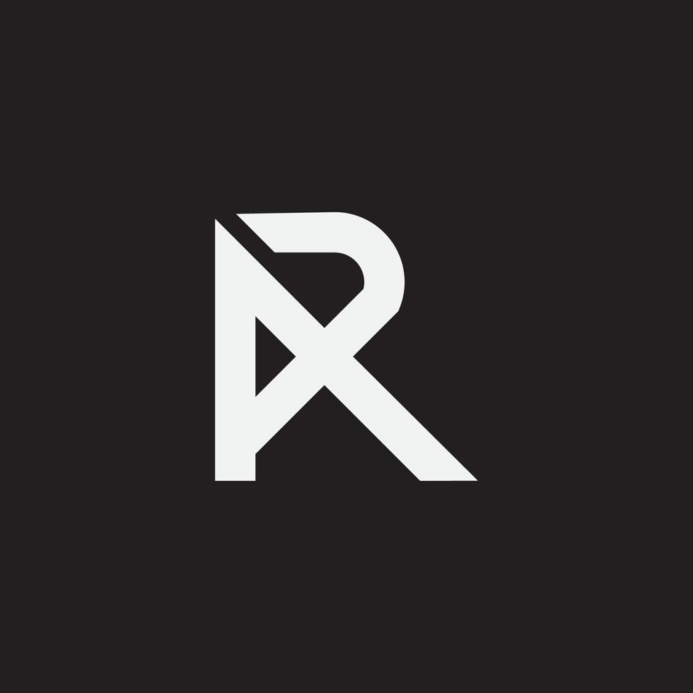 Initial letter AR or RA monogram logo. vector